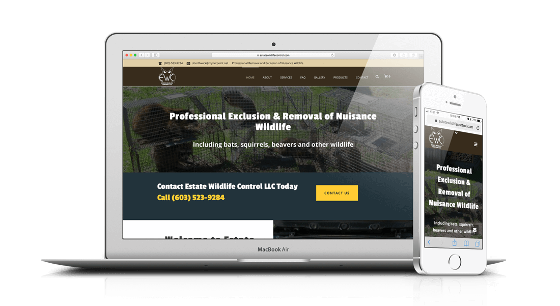 Estate Wildlife Control - Web Design Portfolio