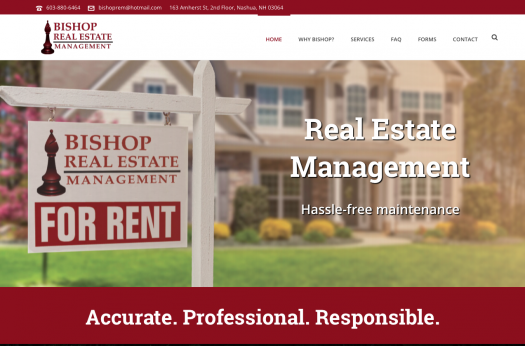 Bishop Real Estate Management - Web Design Portfolio