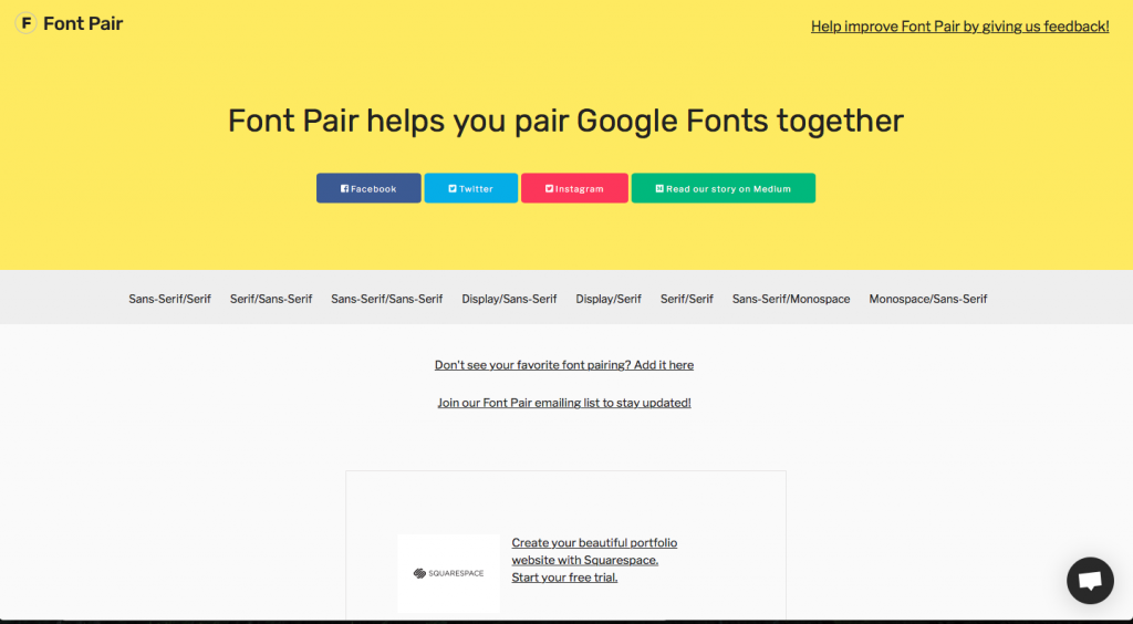 FontPair - Font Pairing App